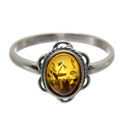 Baltic Amber Ring "Brittany"