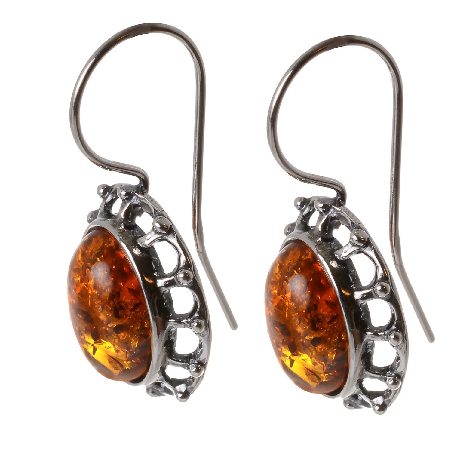 Amber Jewelry - Sterling Silver and Baltic Honey Amber Fish Hook ...
