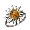 Baltic Honey Amber Sun Ring