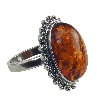Baltic Honey Amber Classic Oval Ring