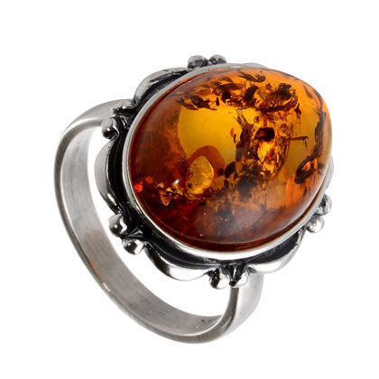 Baltic Honey Oval Amber Ring