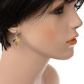 Baltic Multicolored Amber Earrings "Autumn"