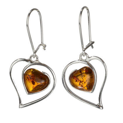 Baltic Honey Amber Earrings "Valentine"