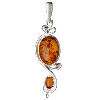 Sterling Silver Amber Pendant