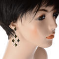 Baltic Green Amber Earrings "Gidget"