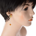Baltic Multi Colored Amber Earrings "Victoria"