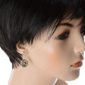 Baltic Green Amber Earrings "Camila"