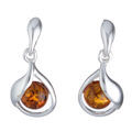 Sterling Silver and Baltic Honey Amber Earrings "Sienna"