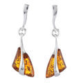 Baltic Honey Amber Earrings "Triangle"