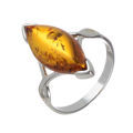 Baltic Honey Marquise Cut Amber Ring "Harriet"