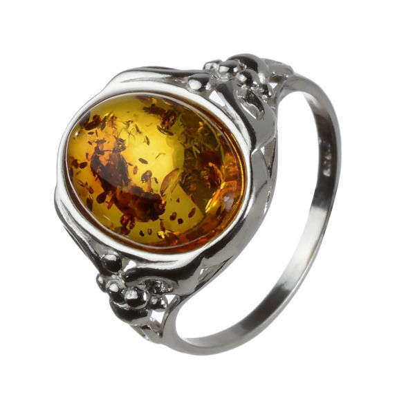 Baltic Honey Oval Ring "Maggie"