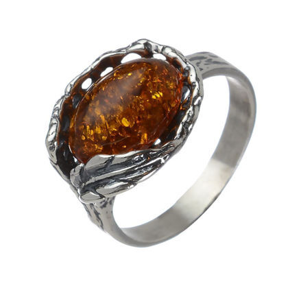 Baltic Honey Amber Ring "Katharina"