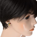 Baltic Multicolored Amber Earrings "Jasmine"