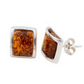 Sterling Silver and Baltic Honey Amber Earrings "Lottie"