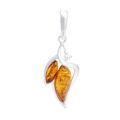 Sterling Silver and Baltic Amber Pendant "Charlotte"