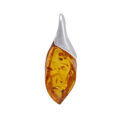 Sterling Silver and Baltic Honey Amber Pendant "Bloom"