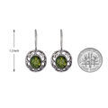 Sterling Silver and Baltic Green Amber  Fish Hook Earrings "Camila"