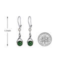 Sterling Silver and Baltic Green Amber Earrings "Chiara"