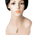 Sterling Silver and Baltic Multicolored Amber Pendant "April"