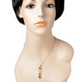 Sterling Silver and Baltic Multicolored Amber Pendant "Anna"