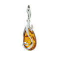 Sterling Silver and Baltic Honey Amber Pendant "Eliana"