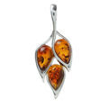 Sterling Silver and Baltic Honey Amber Pendant "Marisol"