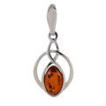 Sterling Silver and Baltic Honey Amber Pendant "Kirsty"