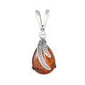 Sterling Silver and Baltic Honey Amber Pendant "Aniela"