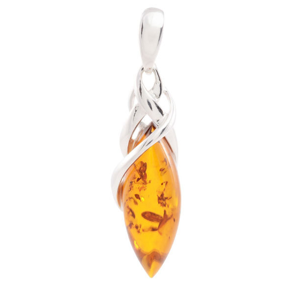 amber stone jewelry pendant main