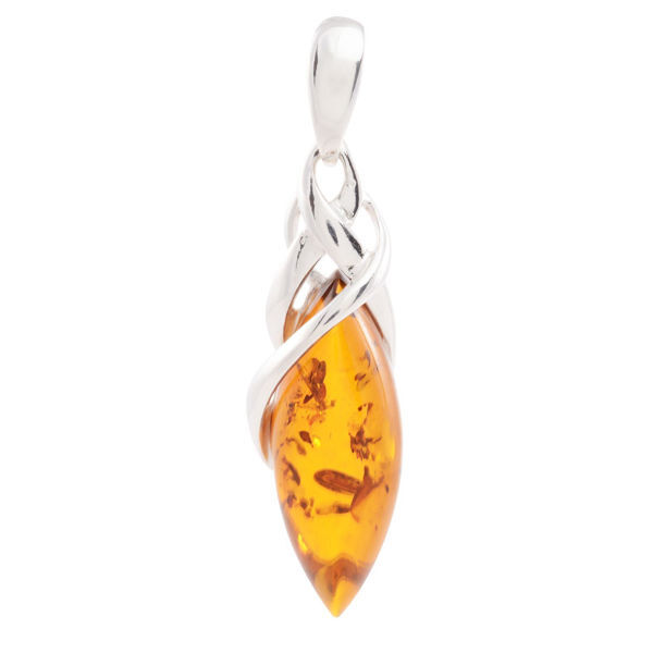 Sterling Silver and Baltic Amber Pendant