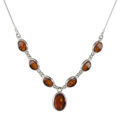 Sterling Silver and Baltic Honey Amber Necklace "Michelle"