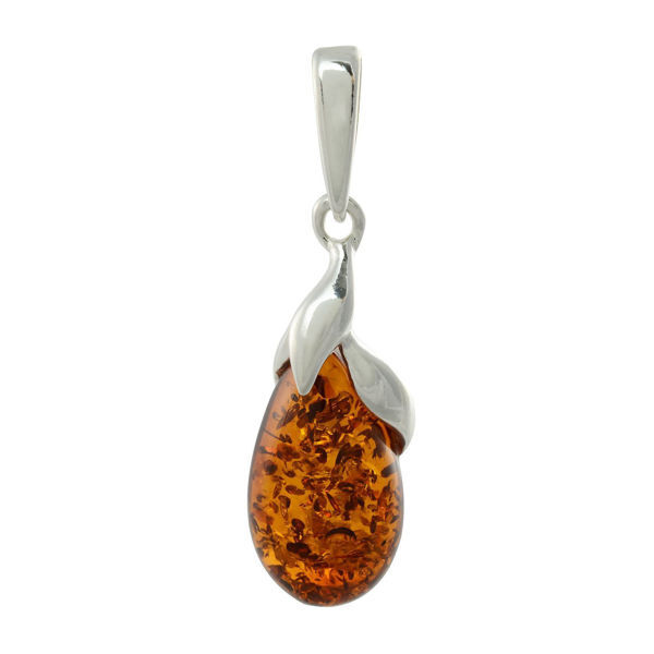 Sterling Silver and Baltic Amber Pendant "Tina"
