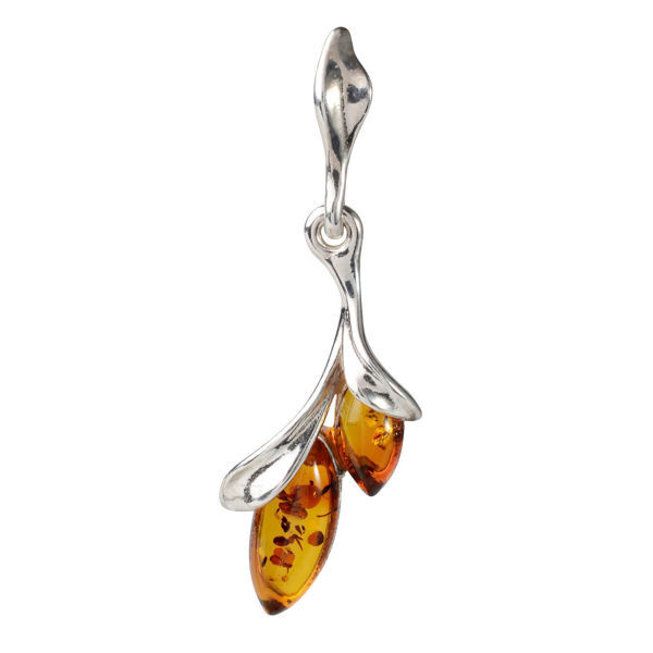 Sterling Silver and Baltic Amber Pendant "Alicia"