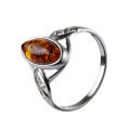 Sterling Silver and Baltic Honey Amber Ring "Alani"