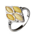 Sterling Silver and Baltic Butterscotch  Amber Ring "Olivia"