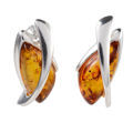 Sterling Silver and Baltic Honey Amber Earrings "Lena"