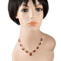 Sterling Silver and Baltic Honey Amber Necklace "Ariela"