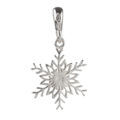 Sterling Silver and Baltic Amber Snowflake Pendant (Small)
