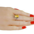 Sterling Silver and Baltic Butterscotch Amber Ring "Cora"