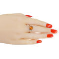 Sterling Silver and Baltic Honey Amber Ring "Clara"