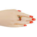 Sterling Silver and Baltic MultiColored Amber Ring "Kayla"