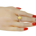 Sterling Silver and Baltic Butterscotch Amber Ring Adalyn; size 8.5