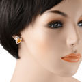 Sterling Silver and Baltic Honey Amber Stud Earrings "Elisa"