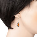 Sterling Silver and Baltic Honey Amber Earrings "Penelope"