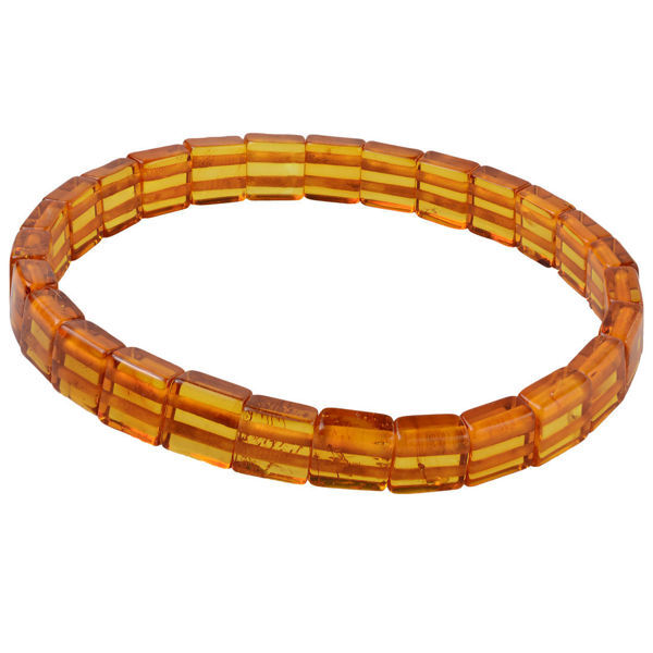 Cube Beads Honey  Baltic Amber Bracelet, Amber Jewelry Collection