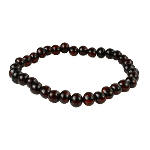 dark cherry elastic band amber bracelet main