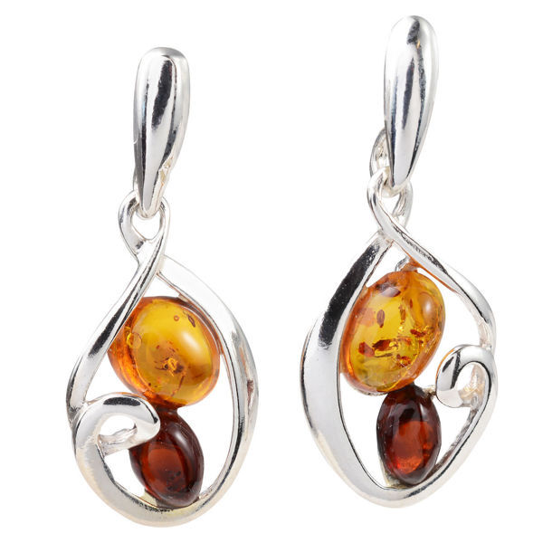 amber dangle earrings main picture