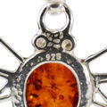 Sterling Silver and Baltic Amber Dragonfly Pendant