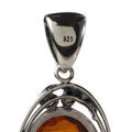 Sterling Silver and Baltic Honey Amber Pendant "Evening"