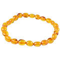 Baltic Amber Polished Oval Beads Bracelet